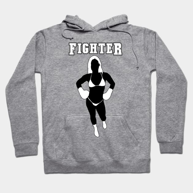 Fighter (Girl - Boxing) Hoodie by media319